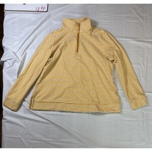 Womens Croft & Barrow quarter zip pullover‎ sweater, yellow/white, Petite Medium